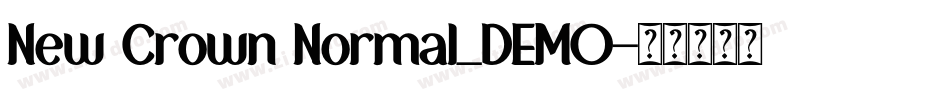 New Crown Normal_DEMO字体转换